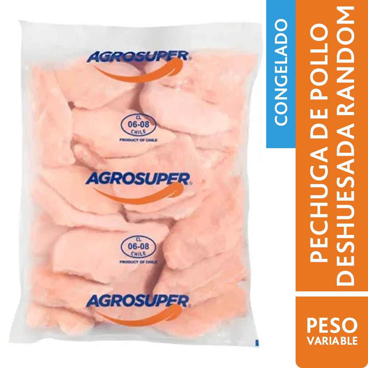 Pechuga de Pollo Deshuesada Random Congelada